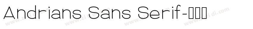 Andrians Sans Serif字体转换